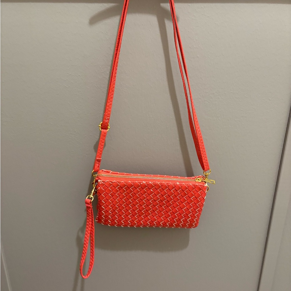 Elegant Coral Crossbody Bag